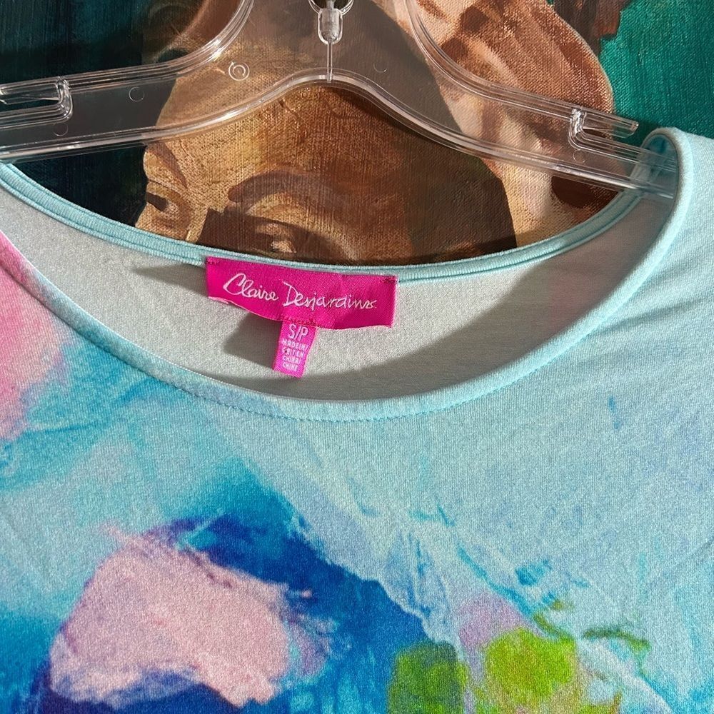 Claire Desjardins Colorful Abstract Women's Blouse Size S - Picture 15 of 15